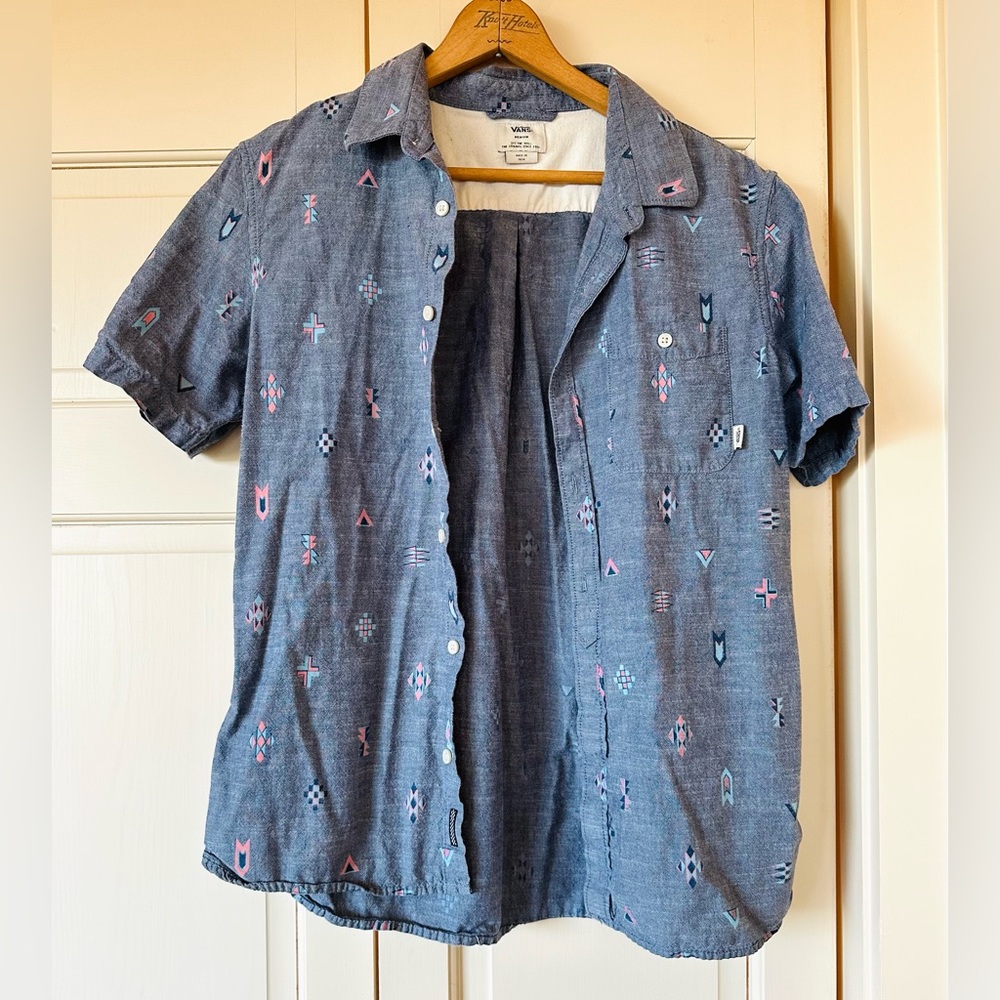 Vans Chambray Aztec Print Skater Men's Shirt